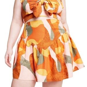 NWT Fe Noel Mixed Paint Print Mini Skirt